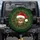 Tabby Cat Santa Hat Holly Wreath - Christmas Outdoor Decor for Cat Lover Spare Tire Cover - 1