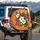 Hibiscus Flowers Tropical Leaves Yellow Blossoms Orange Field - Island Vacation Home Spare Tire Cover - 3