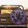 Lavender Black Horse Heads Multi-Color Manes - Horse Lover Gift Spare Tire Cover - 2