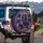 Lavender Black Horse Heads Multi-Color Manes - Horse Lover Gift Spare Tire Cover - 3