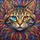 Domestic Cat Fractal Fur Blue Orange Eyes - Everyday Home Decor Gift for Cat Lover Spare Tire Cover - 6