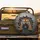 Fierce Roaring Bengal Tiger Cracked Concrete Debris Impact - Adventure Seeker Gift for Men Spare Tire Cover - 2