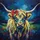 Highland Cow Head Red Bow - Farmhouse Decor Gift for Cow Lover Spare Tire Cover - 6