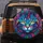 Pop Art Cat Face Yellow Eyes Full Coverage - Animal Lover Automotive Gift Spare Tire Cover - 5