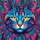 Pop Art Cat Face Yellow Eyes Full Coverage - Animal Lover Automotive Gift Spare Tire Cover - 6