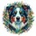 Border Collie Australian Shepherd Dog Swirls Color Blocks - Dog Lover Gift Spare Tire Cover - 6
