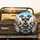 Miniature Schnauzer Pack Driving City Scene - Dog Owner Car Accessory Gift Spare Tire Cover - 2