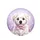 Maltese Puppy Dark Eyes Pink Checkered Bow Tie Flowers - Dog Lover Gift for Pet Owners Spare Tire Cover - 4