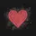 Bold Vibrant Pink Red Chalk Heart Dust on Matte Black - Love Gift Spare Tire Cover - 6