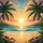 Tropical Beach Sunset Palm Trees Ocean - Travel Essentials for Beach Lovers Spare Tire Cover - 6