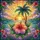 Hibiscus Palm Tree Foliage Sunset Ocean Tropical Island - Home Decor Gift Spare Tire Cover - 6