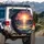 Tropical Ocean Sunset Cumulus Clouds Palm Trees - Adventure Road Trip Gift Spare Tire Cover - 3