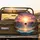 Tropical Ocean Sunset Cumulus Clouds Palm Trees - Adventure Road Trip Gift Spare Tire Cover - 2