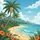 Palm Tree Bananas Tropical Beach Ocean Hibiscus Flowers - Travel Essentials Spare Tire Cover - 6