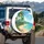 Palm Tree Bananas Tropical Beach Ocean Hibiscus Flowers - Travel Essentials Spare Tire Cover - 3