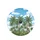 Lush Tropical Palm Trees Cloud-Filled Blue Sky - Serene Outdoor Travel Essential Spare Tire Cover - 4