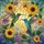 Two Hummingbirds Sunflowers Daisies Exotic Flowers - Wildlife Lover Gift Spare Tire Cover - 6