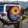 Majestic Tropical Palm Tree Ocean Sunset Scene - Coastal Lifestyle Travel Essentials Gift Spare Tire Cover - 3