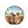 Happy Golden Retrievers Road Trip Sunglasses Palm Trees - Dog Lover Gift Spare Tire Cover - 4