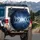Eight Lunar Phases Golden Sparkle Stars Midnight Blue Galaxy - Cosmic Lover Gift Spare Tire Cover - 3