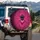 Black Spider Pink Heart Entangled Web - Wildlife Lover Gift for Spider Lovers Spare Tire Cover - 3