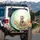 Crowned Baby Zebra Wildflower Meadow Butterflies Mint Green Sky - Wildlife Lover Gift Spare Tire Cover - 3