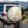 White Phalaenopsis Orchid Floral Blooms Green Buds - Botanical Home Decor Gift Spare Tire Cover - 3