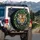 Tiger Head Blue Eyes Green Foliage Natural Environment - Wildlife Lover Gift Spare Tire Cover - 3