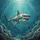 Great White Shark Ocean Depths - Wildlife Lover Gift for Ocean Life Fan Spare Tire Cover - 6