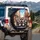 Five Schnauzer Dogs Urban City Drive - Road Trip Travel Gift for Dog Lovers Spare Tire Cover - 3