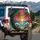 Tropical Ocean Sunset Palm Trees Hibiscus Foliage Islands - Travel Essentials Spare Tire Cover - 3