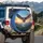 Great Horned Owl American Flag Mountain Scene - Independence Day Gift for Veterans Spare Tire Cover - 3