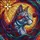 Cat Head Stained Glass Profile with Sunburst - Home Decor Gift for Cat Lovers Spare Tire Cover - 6