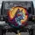 Cat Head Stained Glass Profile with Sunburst - Home Decor Gift for Cat Lovers Spare Tire Cover - 1