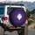 Full Moon Gnarled Branches Night Sky Purple Flowers - Moon Lover Gift Spare Tire Cover - 3