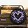 Lavender Heart Outline Scattered Purple Blue Hearts - Vehicle Decor Gift Spare Tire Cover - 2