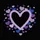 Lavender Heart Outline Scattered Purple Blue Hearts - Vehicle Decor Gift Spare Tire Cover - 6