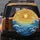 Stained Glass Golden Sun Flowing Ocean Waves Luminous Sky - Travel Essentials Spare Tire Cover - 5