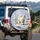 Polar Bear Family & Cubs in Wintry Arctic Landscape - Wildlife Lover Gift Spare Tire Cover - 3
