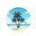 Sandy Beach Palm Trees Ocean Waves Aqua Blue Sky White Clouds - Tropical Travel Essential Gift Spare Tire Cover - 4