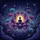 Purple Lotus Meditating Figure Cosmic Sky - Yoga Gift for Meditation Lover Spare Tire Cover - 6