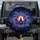 Purple Lotus Meditating Figure Cosmic Sky - Yoga Gift for Meditation Lover Spare Tire Cover - 1