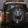 Male Lion Thick Mane Stride Glowing Eyes Smoke Jungle - Wildlife Lover Gift Spare Tire Cover - 5