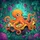 Orange Octopus Fantastical Jungle - Wildlife Lover Gift Spare Tire Cover - 6