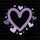 Purple Heart Outline Lavender Blue Hearts Silhouettes - Vehicle Decor Gift Spare Tire Cover - 6