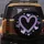 Purple Heart Outline Lavender Blue Hearts Silhouettes - Vehicle Decor Gift Spare Tire Cover - 5