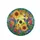 Richly Colored Stained Glass Hummingbirds Sunflowers Bellflowers - Wildlife Lover Gift Spare Tire Cover - 4