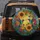 Richly Colored Stained Glass Hummingbirds Sunflowers Bellflowers - Wildlife Lover Gift Spare Tire Cover - 5
