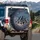 Realistic Flying Crows Deep Blue-Grey Twilight Sky - Wildlife Lover Gift Spare Tire Cover - 3