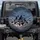 Realistic Flying Crows Deep Blue-Grey Twilight Sky - Wildlife Lover Gift Spare Tire Cover - 1